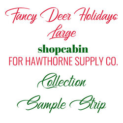 Fancy Deer Holidays Sample Strip in Large