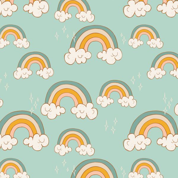 Rainbow Skies in Aqua