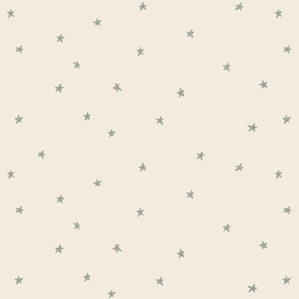 Celestial Stars in Sage Green on Egret