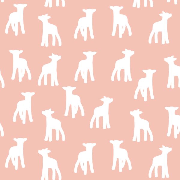 Lamb Silhouette in Petal