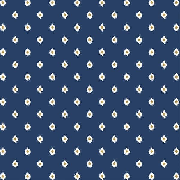 Tiny Ikat in Indigo Blue