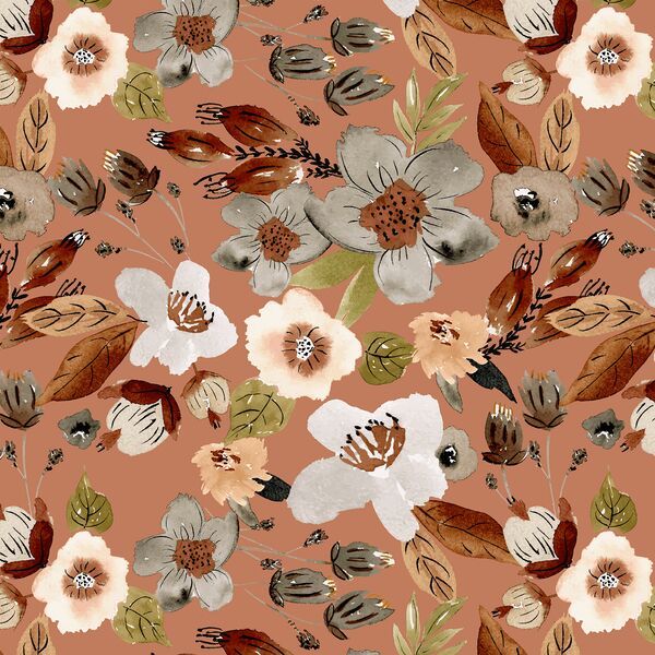 Moody Florals in Rhubarb