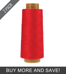 Country Red (9140-0504) - Silk Finish Cotton 40wt - 1600 Yards (2 Pack)