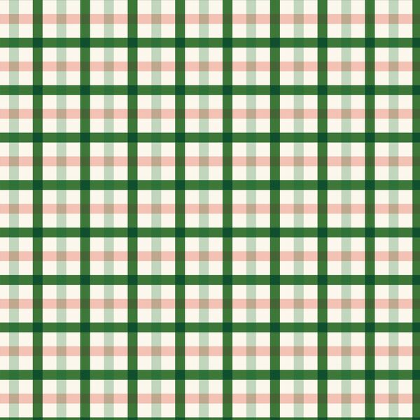 Plaid in Peach and Green