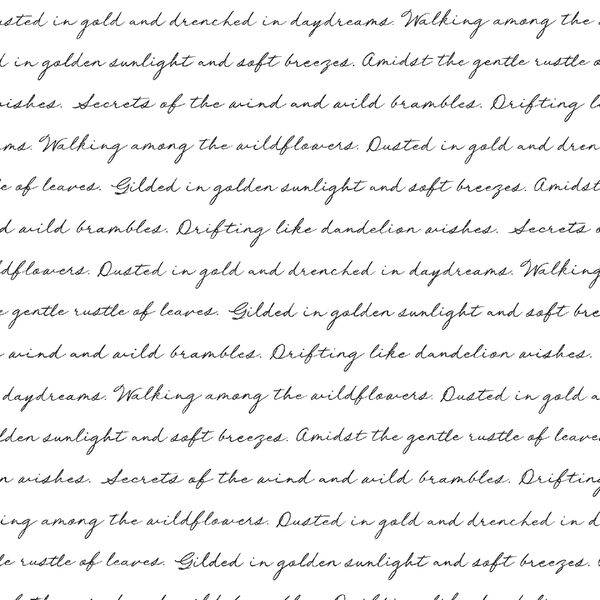 Vintage Script in White