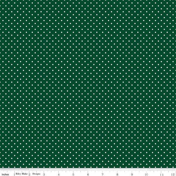 Swiss Dot in Christmas Green
