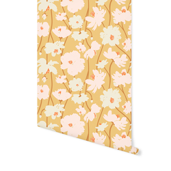 Frilly Floral in Lemon Yellow