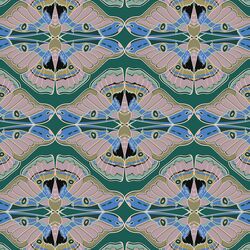 Mirrored Butterflies in Emerald Green