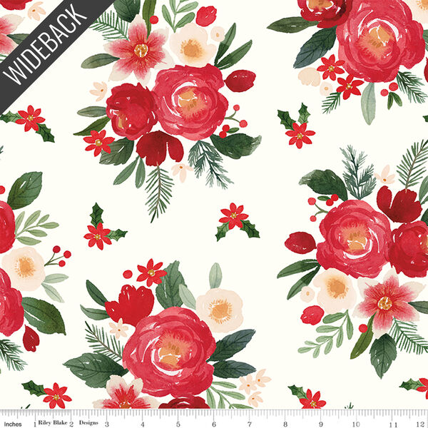 Floral Wideback in Cloud