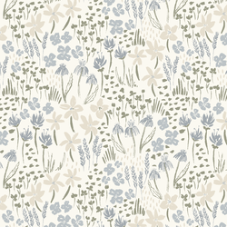 Cottage Meadow in Gray Blue
