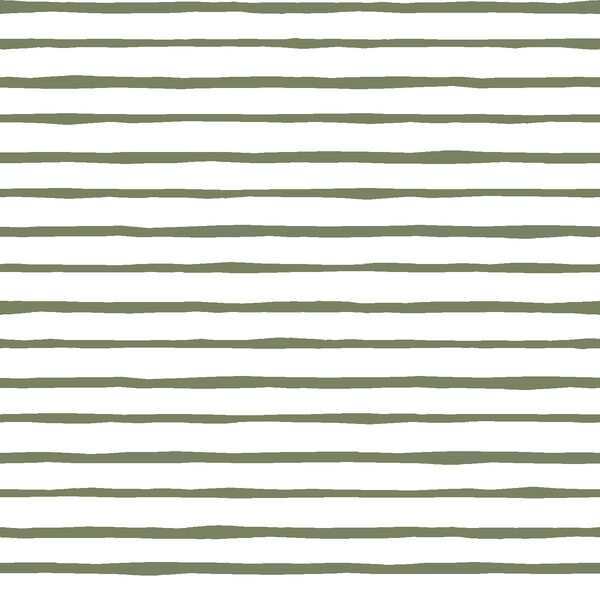 Artisan Stripe in Olive on White