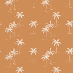 Sketched Palms in Golden Brown