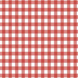 Winter Gingham in Red on White