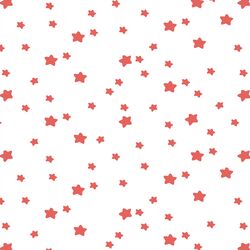 Star Light in Salmon on White
