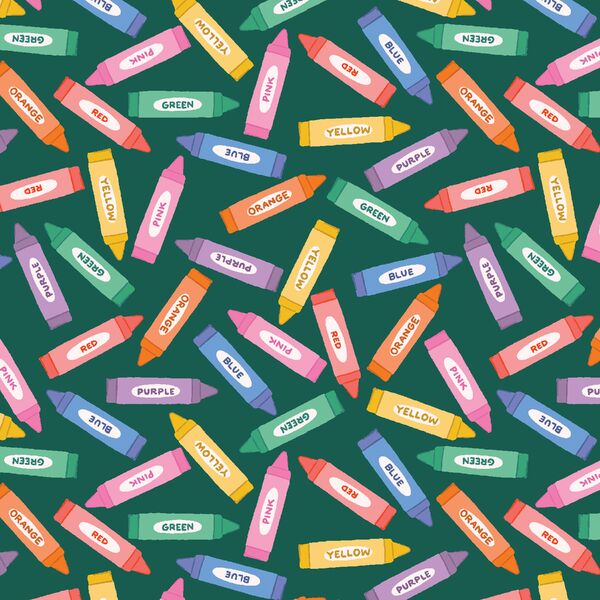 Crayon Pile in Dark Green