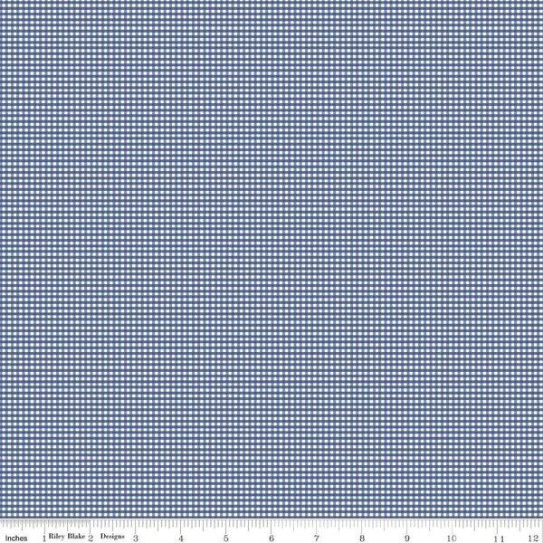 Micro Gingham in Denim