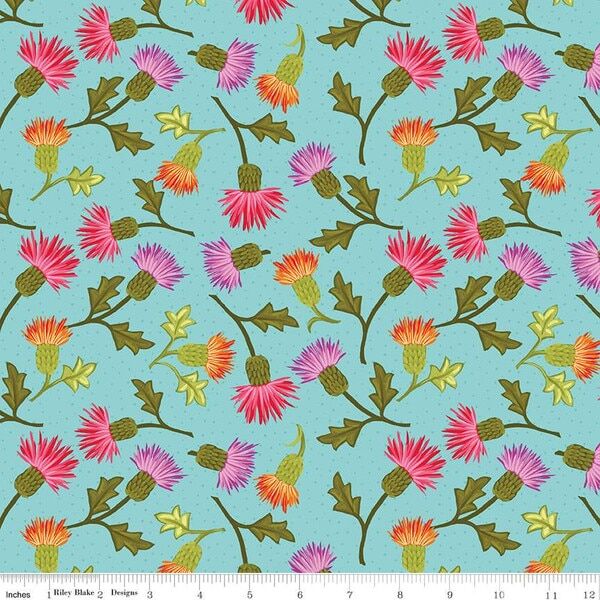 Thistles in Aqua