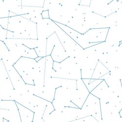 Star Charts in Breeze on White