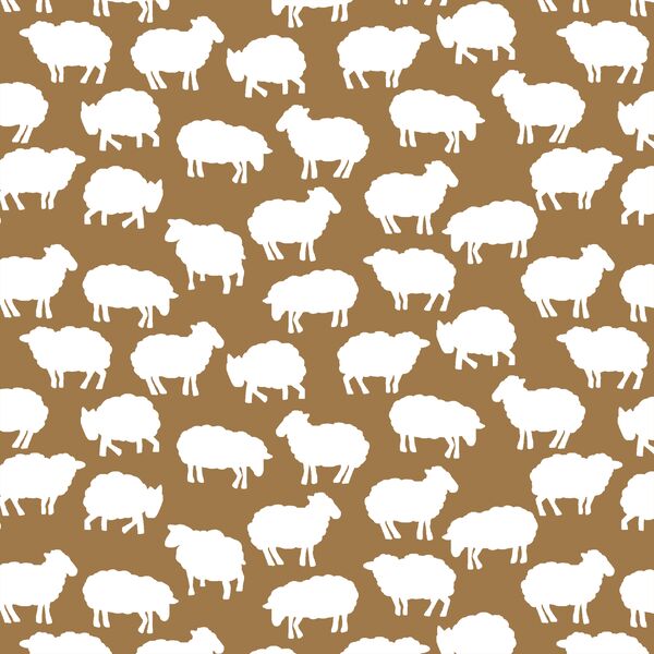 Sheep Silhouette in Ochre