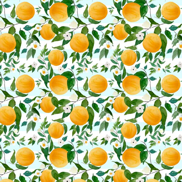 Small Oranges in Spring Breeze Stripes