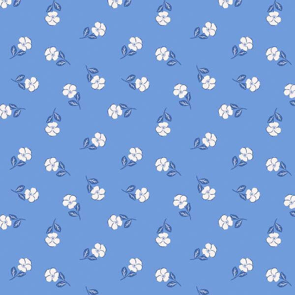 Pretty Pansies in True Blue