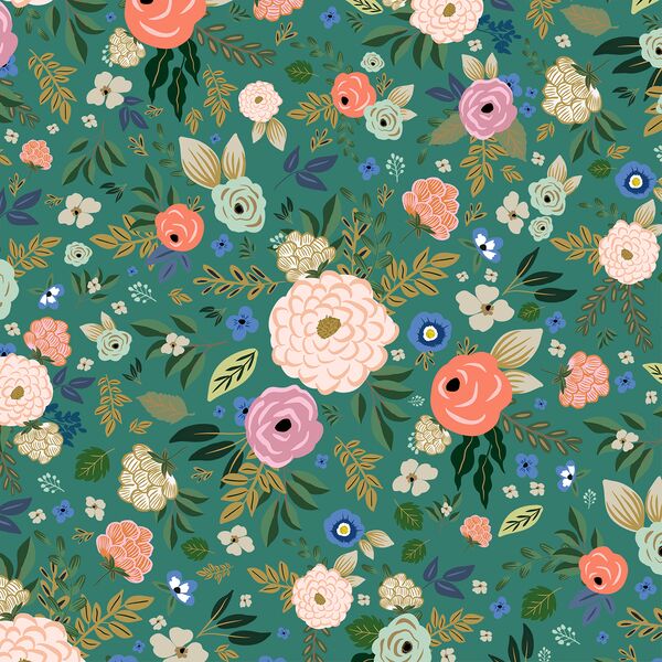 Big Deco Floral in Malachite Green