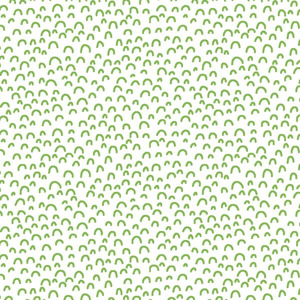 Doodle in Greenery on White