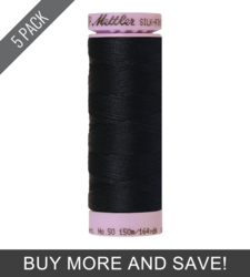 Darkest Blue (9105-0821) - Silk Finish Cotton 50wt - 164 Yards (5 Pack)