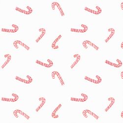 Tossed Candy Canes in Frosty White