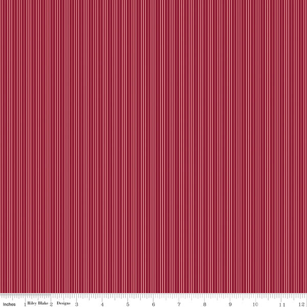 Stripes in Dahlia Red
