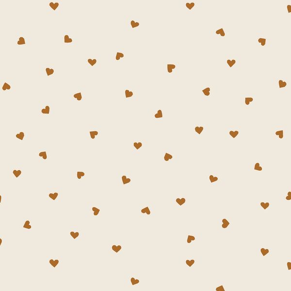 Tiny Hearts in Boho Brown on Egret