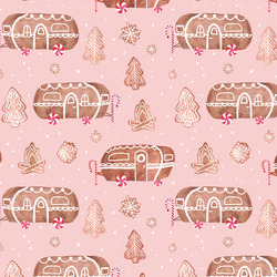 Gingerbread Campers in Peppermint Pink