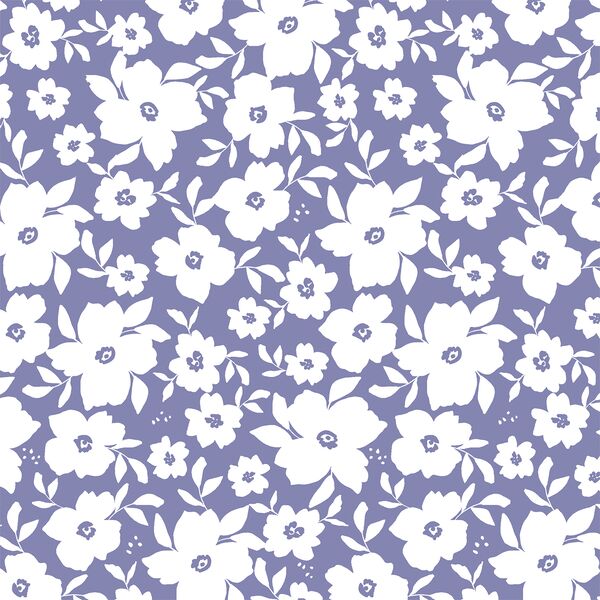 Summer Blossoms in Periwinkle