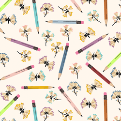 Colorful Pencils in School House