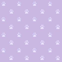 Watercolor Paw Prints in Lavender Fields