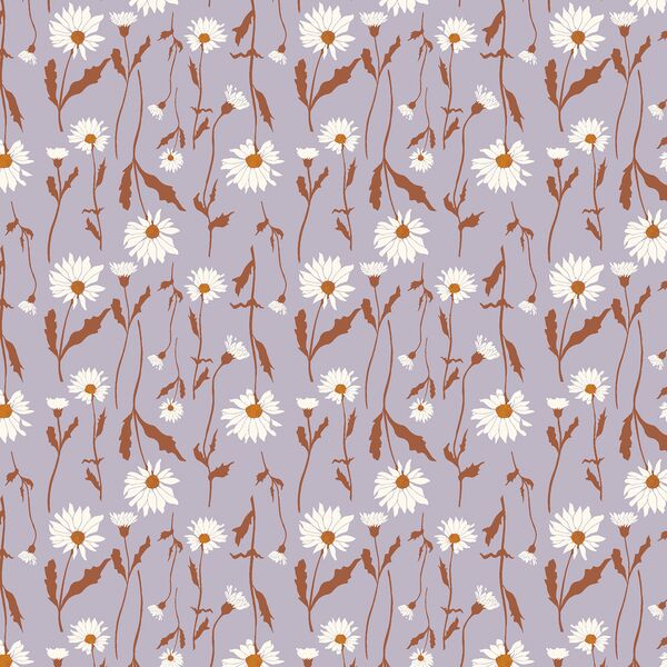 Wild Daisies in Periwinkle