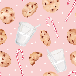 Large Milk and Cookies in Peppermint Pink