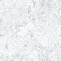 Paperie in Navy Petal on White