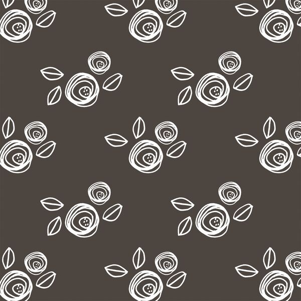Small Regal Roses in Brown