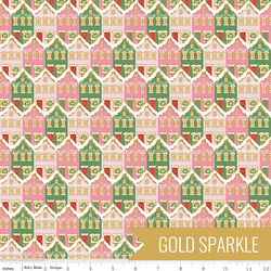 Christmas Houses in Pink Sparkle