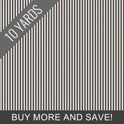 1/8" Stripe in Charcoal on Ivory - 10 Yard Bolt