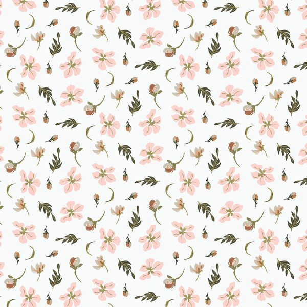 Small Floral in Bisque