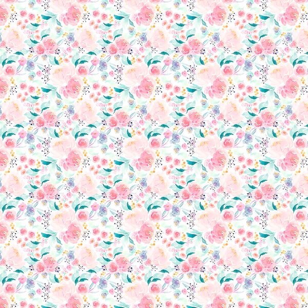 Tiny Mermaid Floral in Lagoon