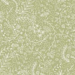 Sketched Florals in Soft Leaf