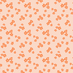 Fleur-fetti in Tangerine on Pink