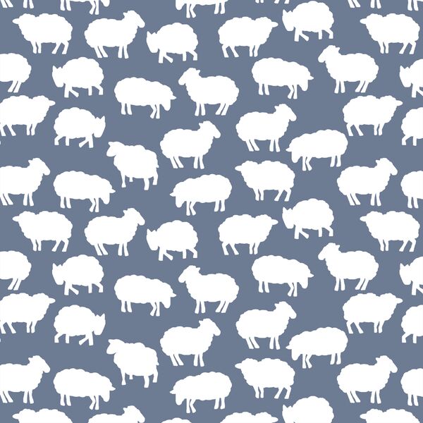 Sheep Silhouette in Dove