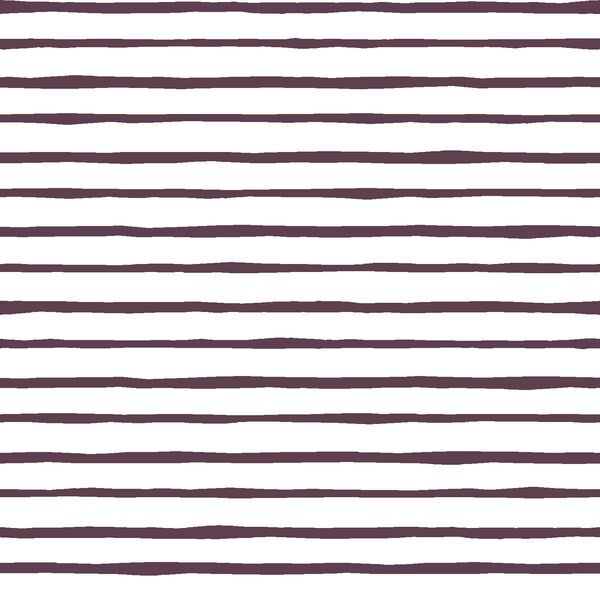 Artisan Stripe in Raisin on White