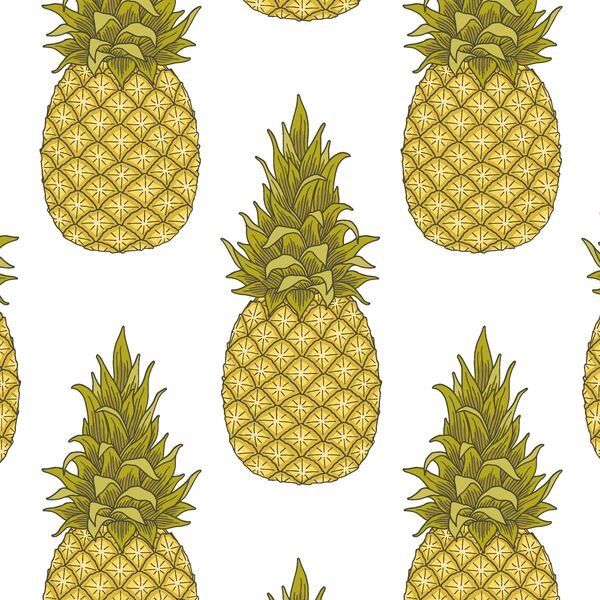 Pineapples in White