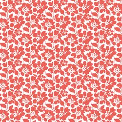 Roundabout Floral in Tractor Red