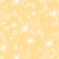 Sketched Bouquet in Buttercup